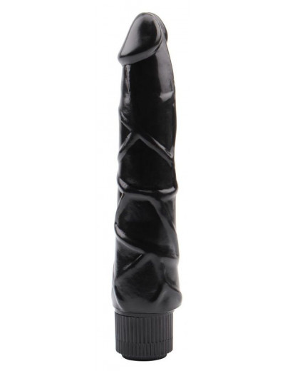 Черный вибратор-реалистик Ignite Vibrating Cock - 21,5 см.