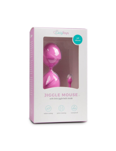Розовые вагинальные шарики Jiggle Mouse