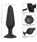 Черная расширяющаяся анальная пробка XL Silicone Inflatable Plug - 16 см.