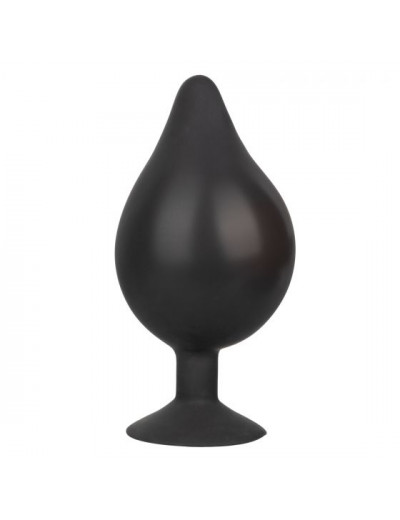 Черная расширяющаяся анальная пробка XL Silicone Inflatable Plug - 16 см.