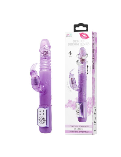 Сиреневый мультифункциональный вибратор Deluxe Dreeam Lover - 26 см.
