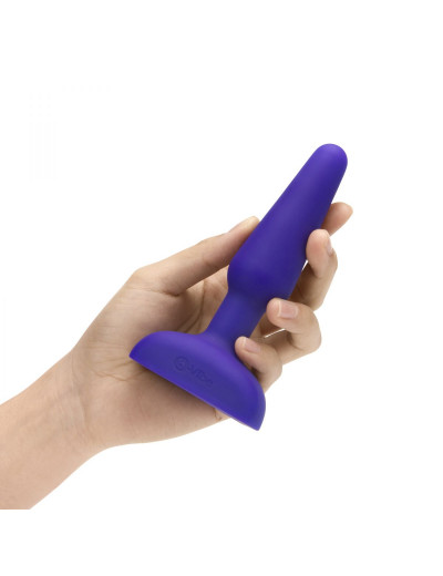 Фиолетовая анальная вибропробка с 3 источниками вибрации TRIO REMOTE CONTROL PLUG  PURPLE - 13,5 см.