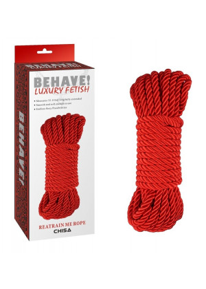 Красная веревка для шибари Reatrain Me Rope - 10 м.