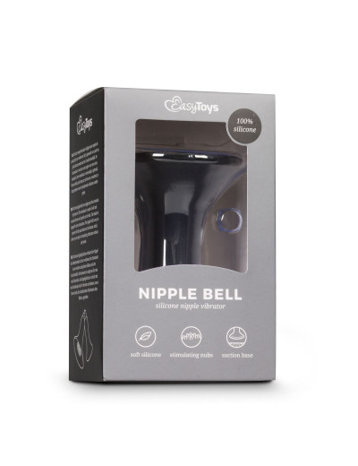 Черный вибростимулятор для сосков Easytoys Nipple Bell