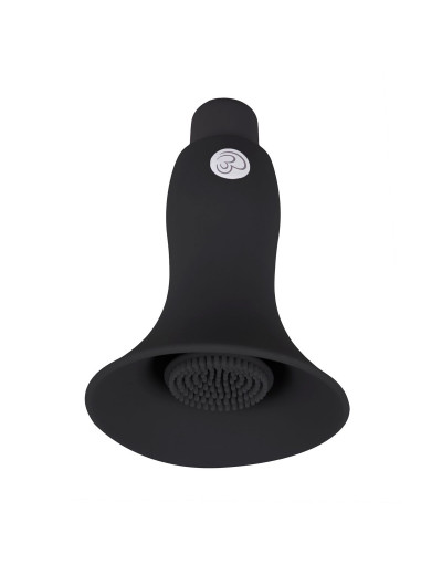Черный вибростимулятор для сосков Easytoys Nipple Bell