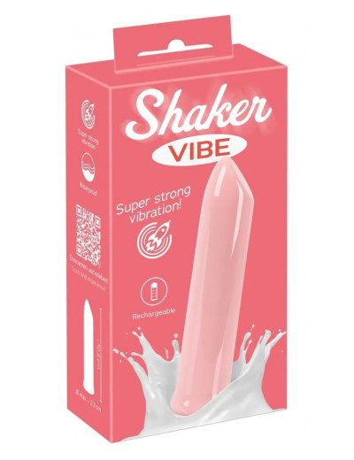 Розовая вибропуля Shaker Vibe - 10,2 см.