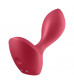 Красный вибромассажёр простаты Satisfyer Backdoor Lover - 14 см.