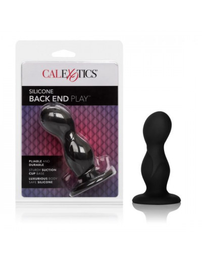 Черный анальный стимулятор Silicone Back End Play - 10,75 см.