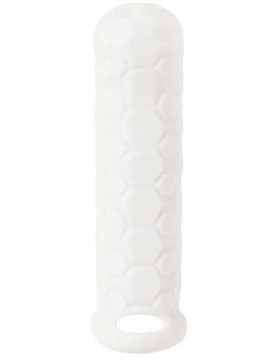 Белый фаллоудлинитель Homme Long - 15,5 см.