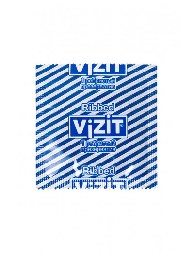 Ребристые презервативы VIZIT Ribbed - 12 шт.