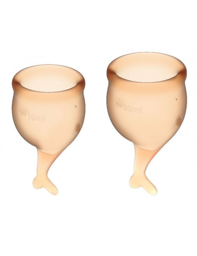 Набор оранжевых менструальных чаш Feel secure Menstrual Cup