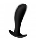 Черный стимулятор простаты Silicone Prostate Vibrator with Remote Control - 12 см.