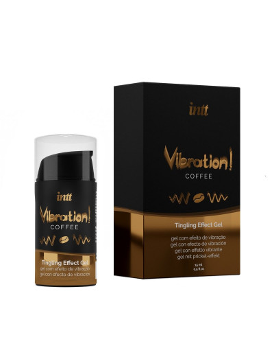 Жидкий интимный гель с эффектом вибрации Vibration! Coffee - 15 мл.