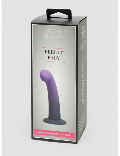 Фиолетовый, меняющий цвет фаллоимитатор Feel It Baby Colour-Changing Silicone G-Spot Dildo - 17,8 см.