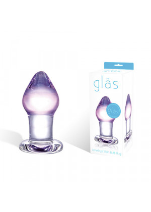 Классическая анальная пробка Amethyst Rain Small - 8 см.