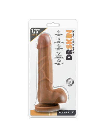 Фаллоимитатор-мулат Realistic Cock Basic 7 - 19,7 см.