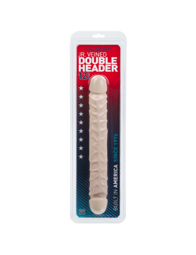 Фаллоимитатор двухсторонний Jr. Veined Double Header 12  - 30,5 см.