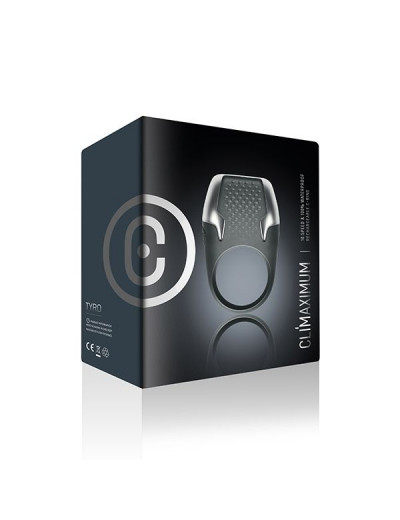 Серое эрекционное кольцо Climaximum Tyro