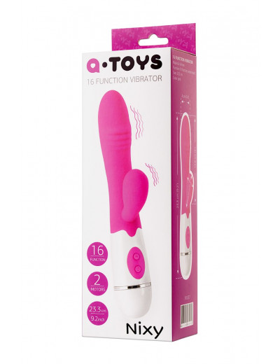 Розовый вибратор A-Toys Nixy - 23 см.