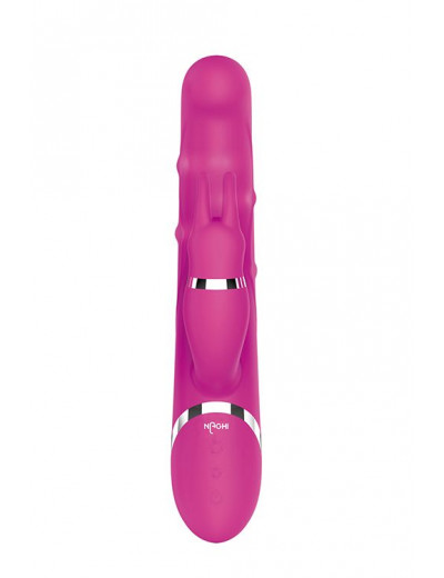 Розовый вибратор-кролик NAGHI NO.42 RECHARGEABLE DUO VIBRATOR - 24 см.