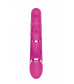 Розовый вибратор-кролик NAGHI NO.42 RECHARGEABLE DUO VIBRATOR - 24 см.