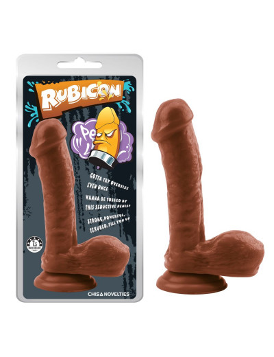 Коричневый фаллоимитатор Gentle Black Penis - 19 см.