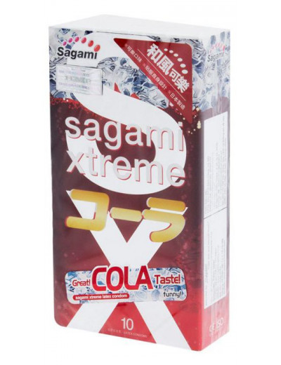 Ароматизированные презервативы Sagami Xtreme Cola - 10 шт.