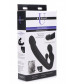 Черный безремневой страпон Tri-Volver Rechargeable Strapless Strap On