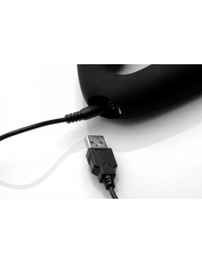 Черный безремневой страпон Tri-Volver Rechargeable Strapless Strap On