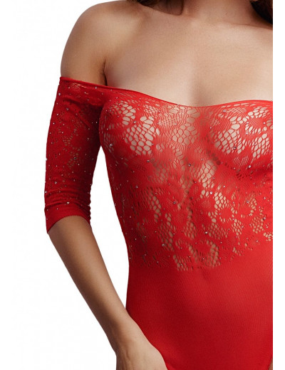 Эффектное боди Crotchless Rhinestone Teddy