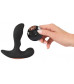 Черный вибромассажер простаты Remote Controlled Prostate Plug with 2 Functions - 13,6 см.