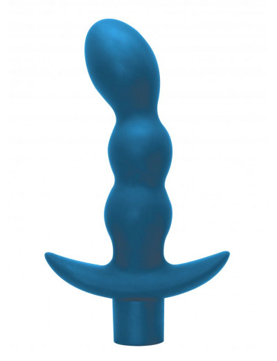 Бирюзовый анальный вибромассажёр Naughty - 14,5 см.