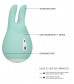 Зеленый клиторальный стимулятор Love Bunny с ушками - 9,5 см.