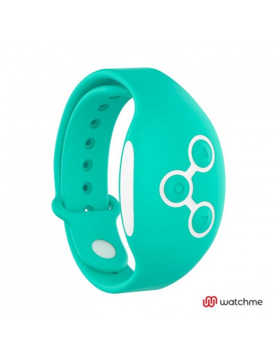 Розовое виброяйцо с зеленым пультом-часами Wearwatch Egg Wireless Watchme