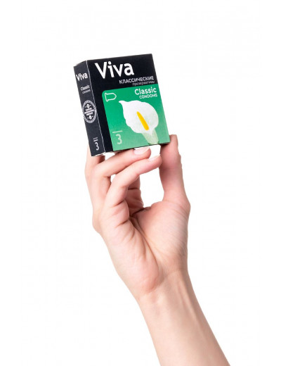 Классические гладкие презервативы VIVA Classic - 3 шт.