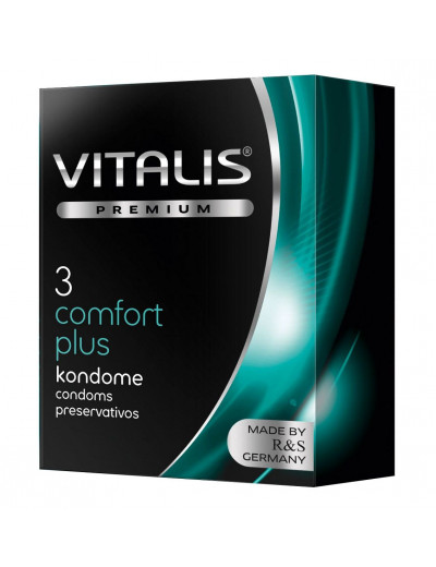 Контурные презервативы VITALIS PREMIUM comfort plus - 3 шт.