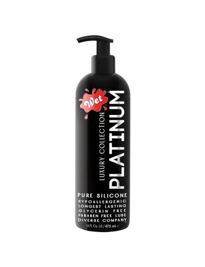 Гель-лубрикант на силиконовой основе Wet Platinum - 475 мл.