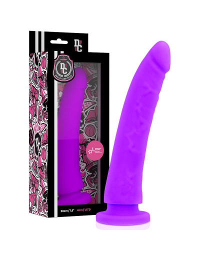 Фиолетовый фаллоимитатор из силикона Delta Сlub Toys Dong Purple Silicone - 20 см.