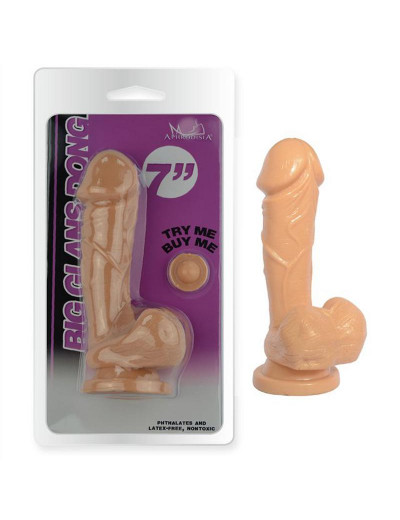 Телесный фаллоимитатор Big Glans Dong - 19 см.