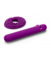 Фиолетовый мини-вибратор Le Wand Baton с текстурированной насадкой - 11,9 см.