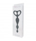 Чёрная анальная цепочка ANAL ANCHOR SILICONE - 16,5 см.