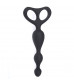 Чёрная анальная цепочка ANAL ANCHOR SILICONE - 16,5 см.