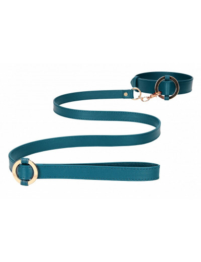 Зеленый ошейник с поводком Collar With Leash