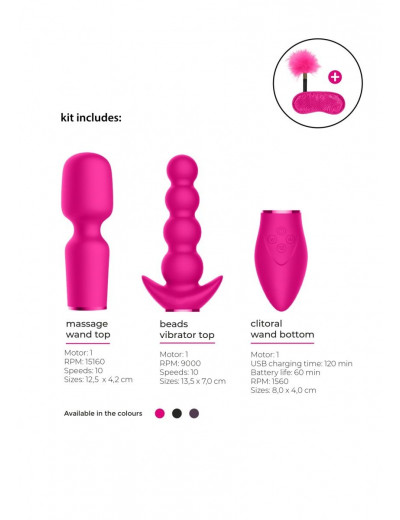 Розовый эротический набор Pleasure Kit №3