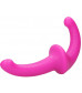 Розовый безремневой страпон Silicone Strapless Strapon