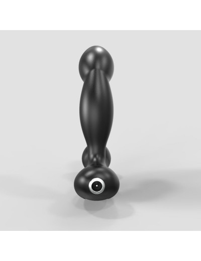 Черный вибромассажер простаты и промежности Prostate Pro с пультом ДУ