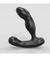 Черный вибромассажер простаты и промежности Prostate Pro с пультом ДУ