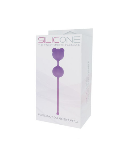 Фиолетовые вагинальные шарики PUSSYNUT DOUBLE SILICONE