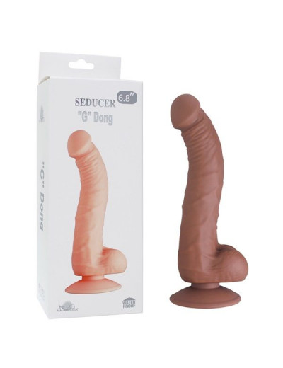 Коричневый фаллоимитатор SEDUCER  G  Dong - 21,5 см.