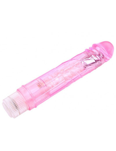 Розовый вибратор Glitters Boy - 26,5 см.